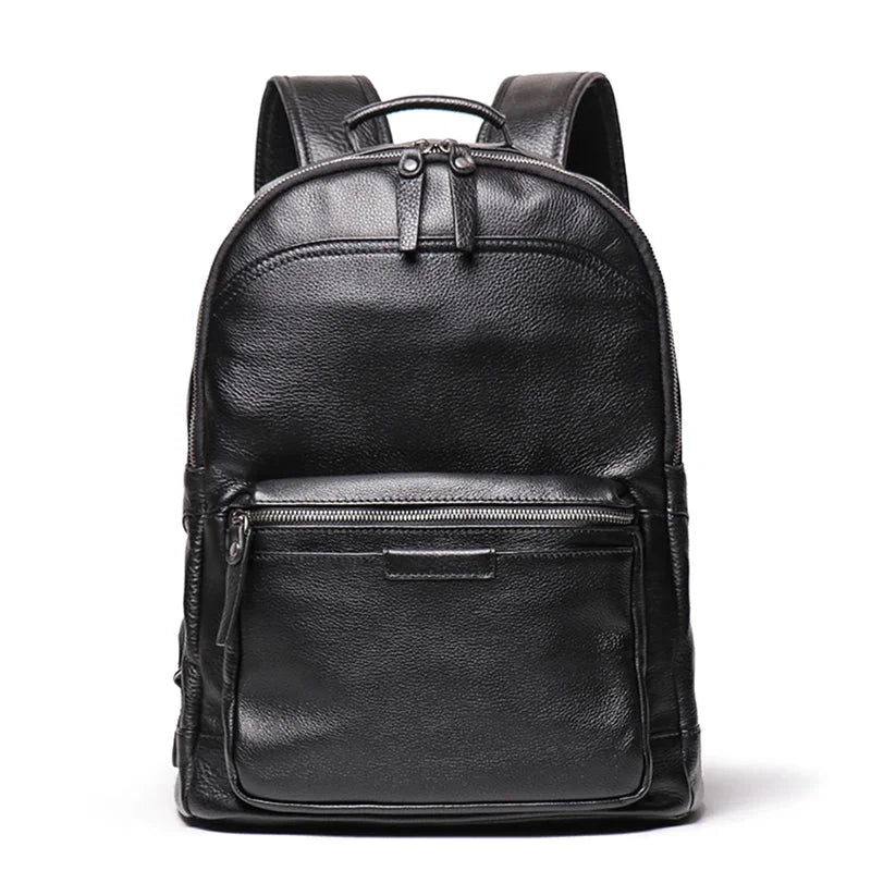 Petit Sac à Dos en Cuir pour Homme - Poche à Bouton Pression