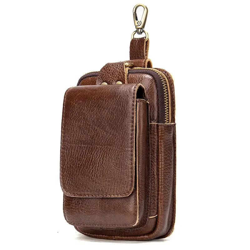 Pochette Ceinture Homme Noire - Poignée et Mousquetons Pratiques