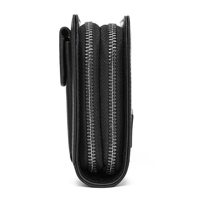 Sacoche Homme en Cuir Crazy Horse, Sac de Poitrine Multipoches