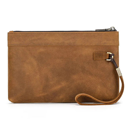 Pochette en Cuir pour Homme Camel - Clutch Fine et Pratique