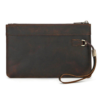 Pochette en Cuir pour Homme Camel - Clutch Fine et Pratique