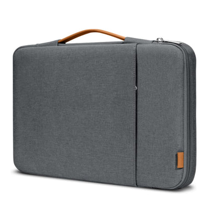 Pochette pour Ordinateur Portable Grise - Poignée en Cuir