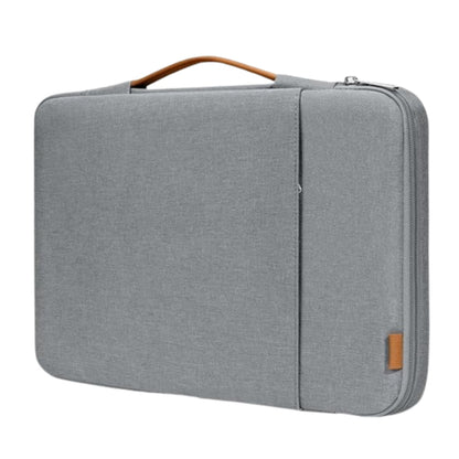 Pochette pour Ordinateur Portable Grise - Poignée en Cuir