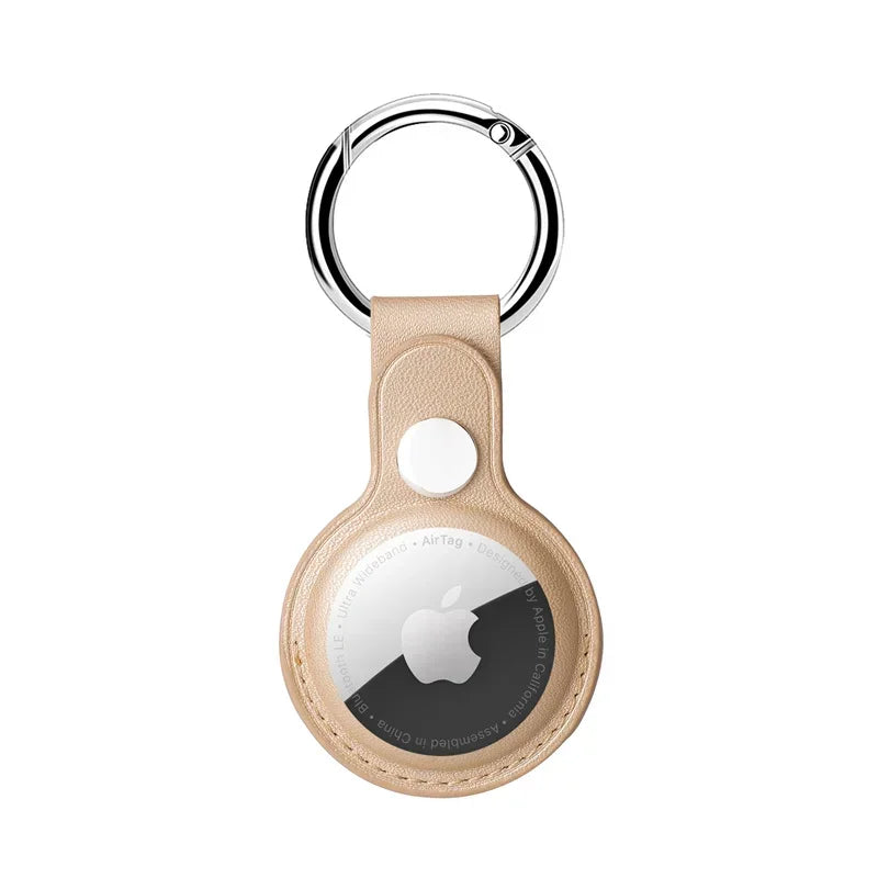 Porte-Clés en Cuir pour AirTag avec Anneau Métallique