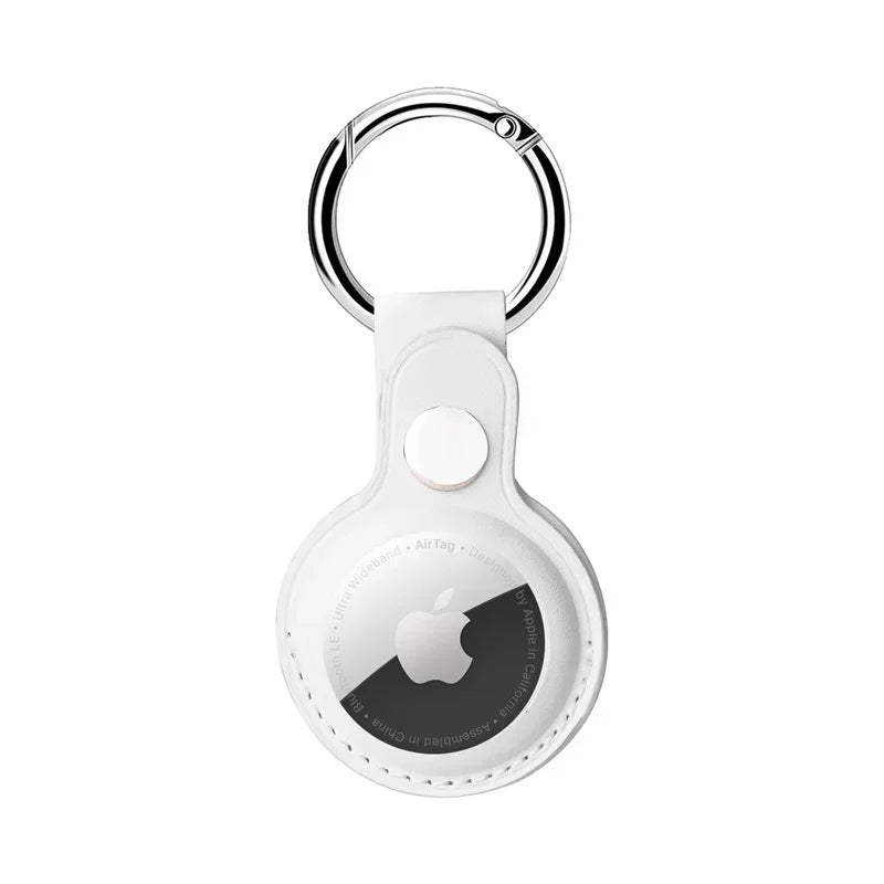 Porte-Clés en Cuir pour AirTag avec Anneau Métallique