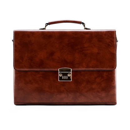 Porte-Document Luxe en Cuir Homme avec Serrure à Combinaison