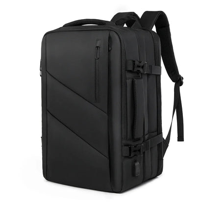 Sac à Dos 40L Homme Noir - Sac Voyage Multipoche Extensible