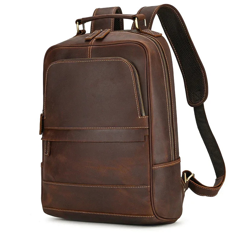 Sac à Dos Cuir Homme Ordinateur Noir - Sac Business Sobre