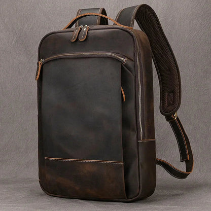 Sac à Dos Cuir Vintage Crazy Horse pour Homme - Style Rétro