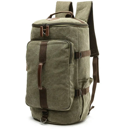 Sac de Voyage en Tissu Camel Homme - Sac Week-end Multipoche