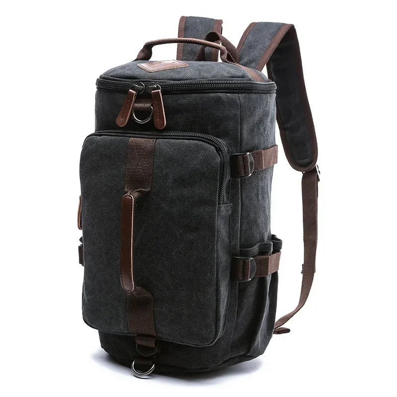 Sac de Voyage en Tissu Camel Homme - Sac Week-end Multipoche