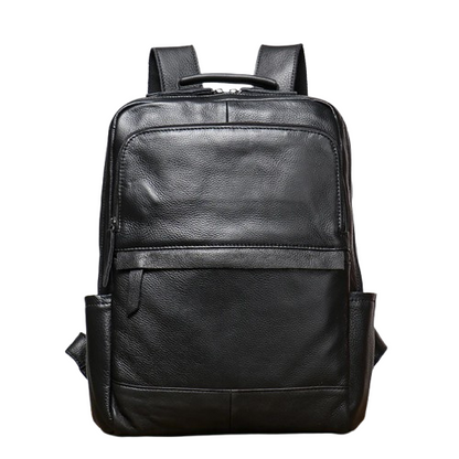 Sac à Dos Homme en Cuir Marron - Poches Latérales Pratiques