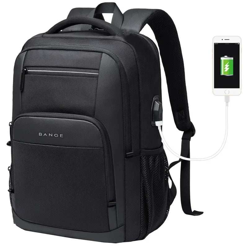 Sac à Dos Homme pour Ordinateur Noir - Port USB Intégré