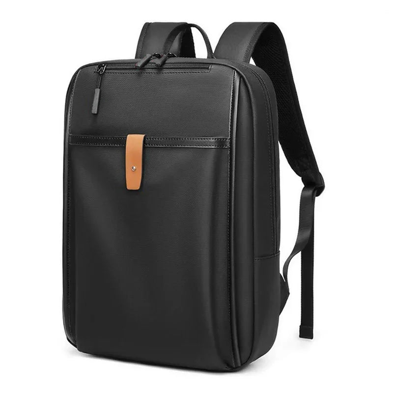 Sac à Dos Homme Travail Noir - Finition Cuir Détail Élégant