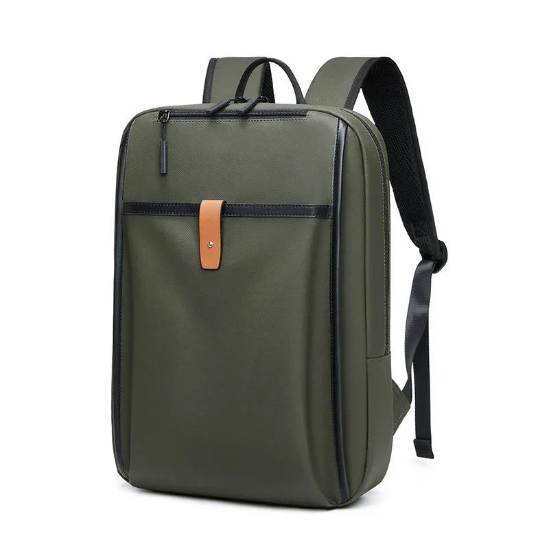 Sac à Dos en Cuir Clair pour Homme - Rabat et Sangle Vintage