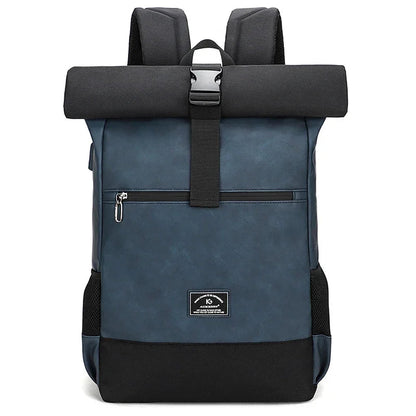 Sac à Dos Roll Top Imperméable pour Homme - Style Vintage