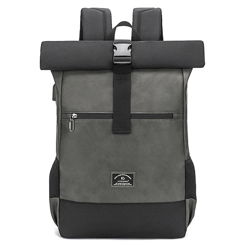 Sac à Dos Roll Top Imperméable pour Homme - Style Vintage
