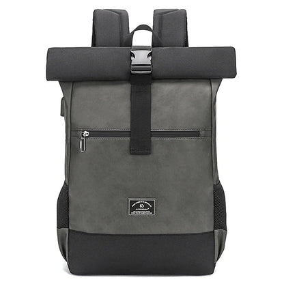 Sac à Dos Roll Top Imperméable pour Homme - Style Vintage