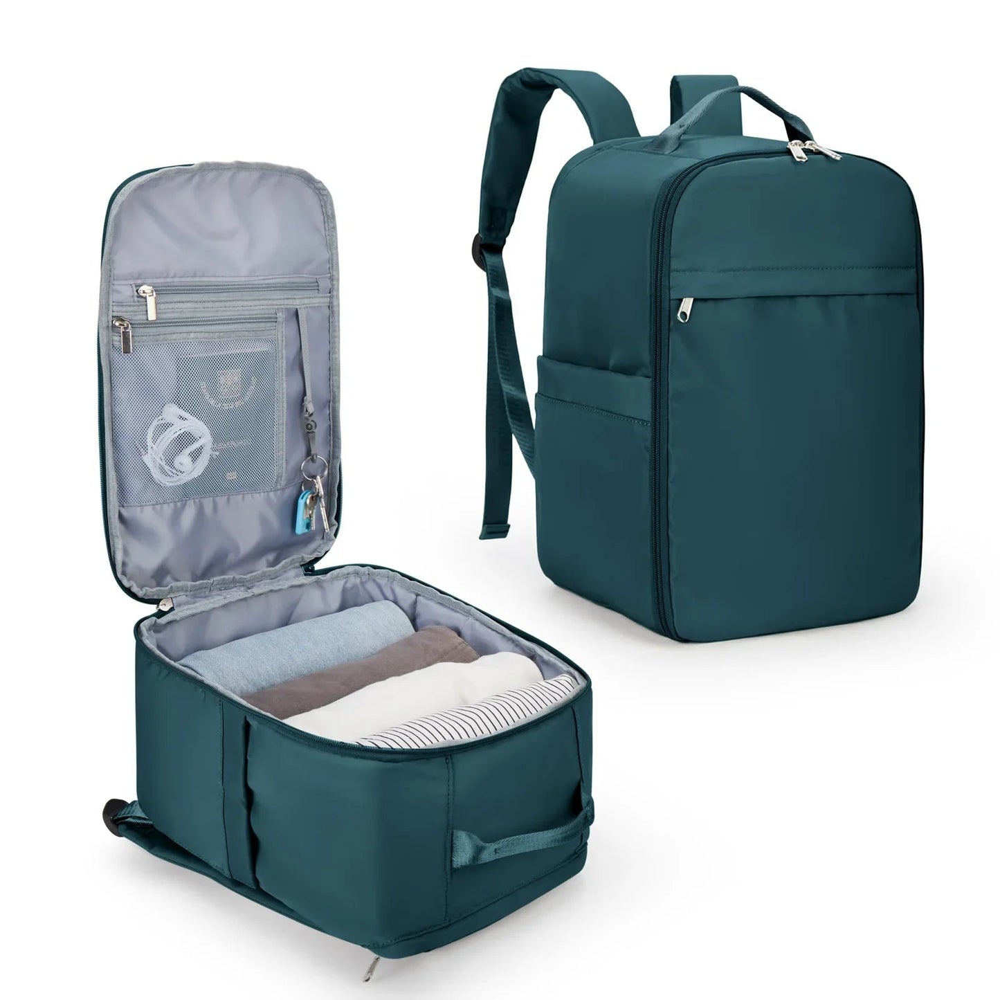Sac à Dos Valise Cabine Noir avec Compartiment Organisateur Homme