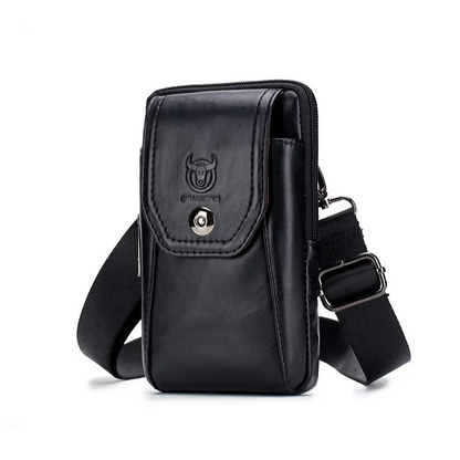 Sac Ceinture pour Homme en Cuir avec Logo Embossé Distinctif