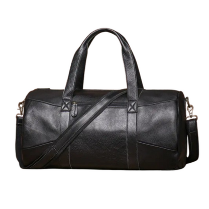 Sac Cuir de Voyage Homme Marron - Sac Week-end Cylindrique