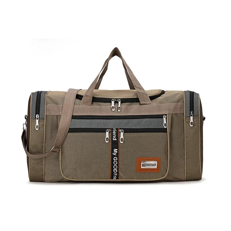 Sac de Voyage Noir Homme - Sac de Sport Multipoche Résistant
