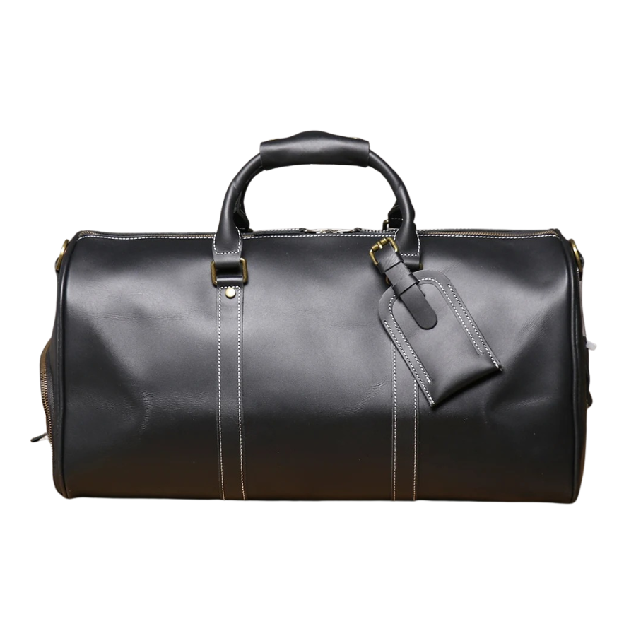 Sac de Voyage Homme en Cuir Marron - Sac Week-end Vintage