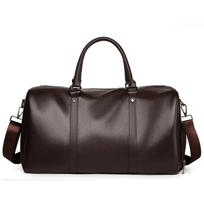 Sac de Voyage en Toile Marron Homme - Sac Week-end Vintage