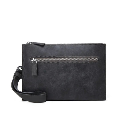 Sac Pochette Homme en Cuir, Compact avec Sangle Amovible