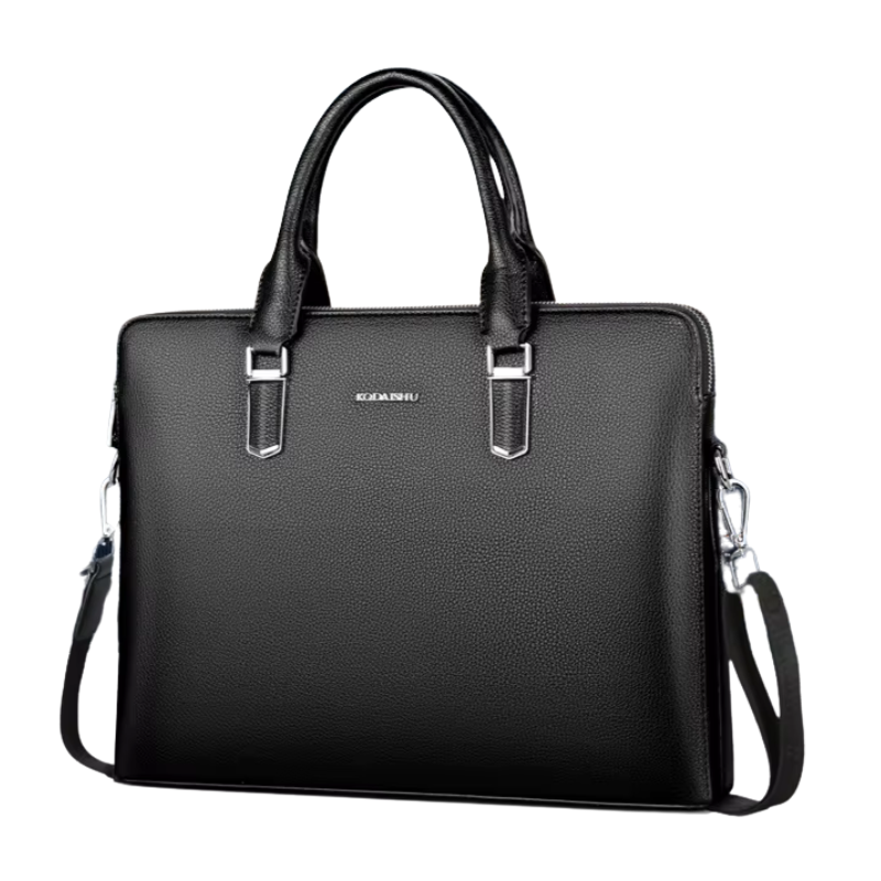 Sacoche Ordinateur pour Homme Noire, Cartable Multi-Tailles