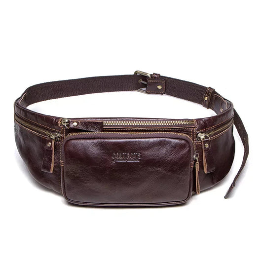 Sacoche Homme Banane Cuir