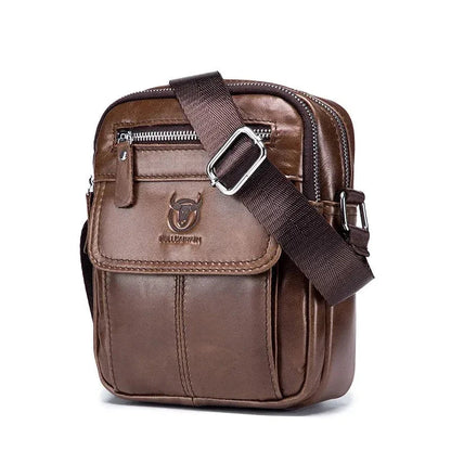 Sacoche Homme Cuir Bandoulière Noire, Sac Besace Multicolore