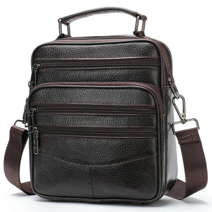 Sacoche Homme en Tissu Beige - Sac Bandoulière Toile Multipoche