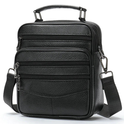 Sacoche Homme en Tissu Beige - Sac Bandoulière Toile Multipoche