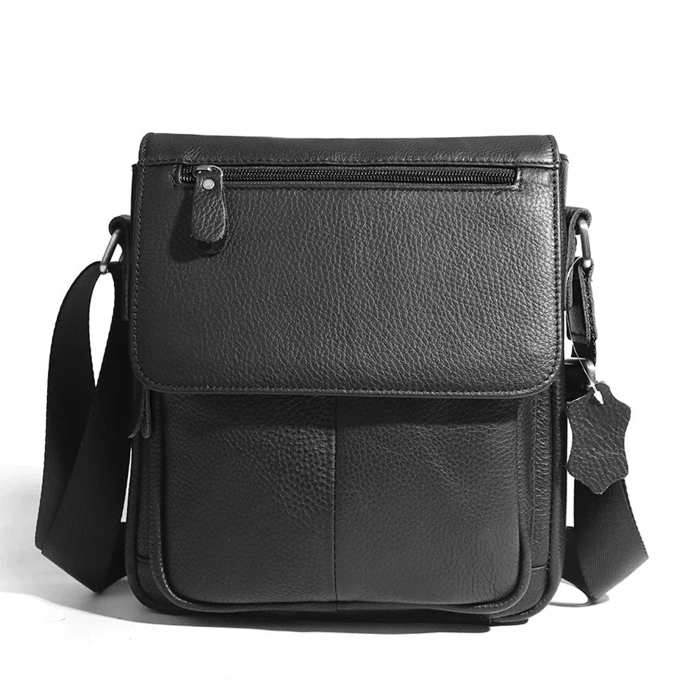 Sacoche Homme en Cuir Crazy Horse, Sac de Poitrine Multipoches