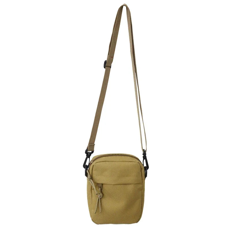 Sacoche Homme en Tissu Blanc, Petit Sac Bandoulière Léger