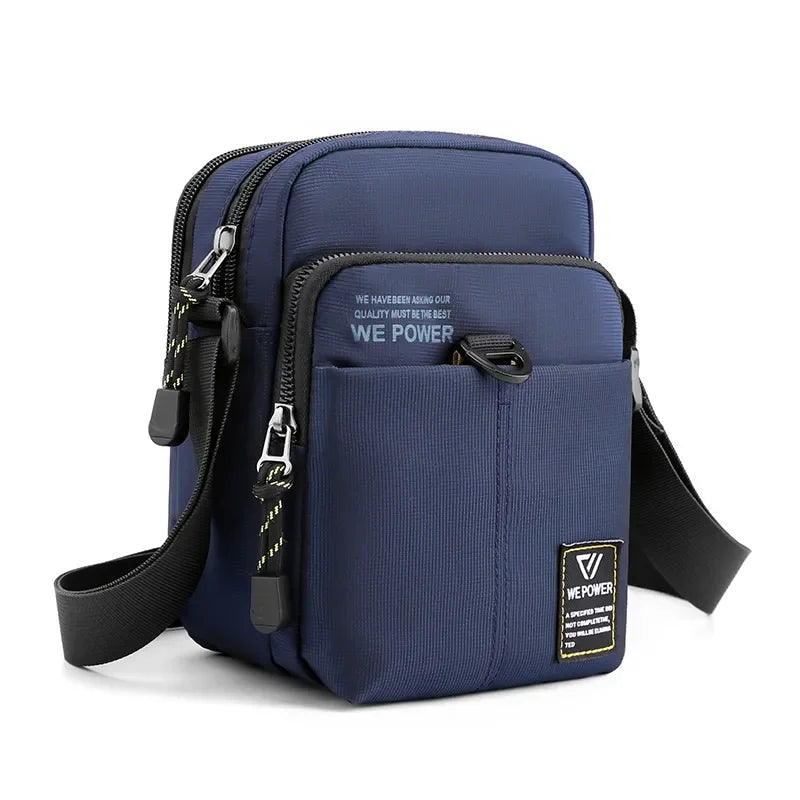 Sacoche Homme Tissu Vert Foncé, Sac Bandoulière Multipoches
