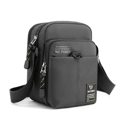 Sacoche Homme Tissu Vert Foncé, Sac Bandoulière Multipoches