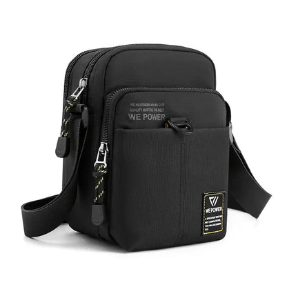 Sacoche Homme Tissu Vert Foncé, Sac Bandoulière Multipoches