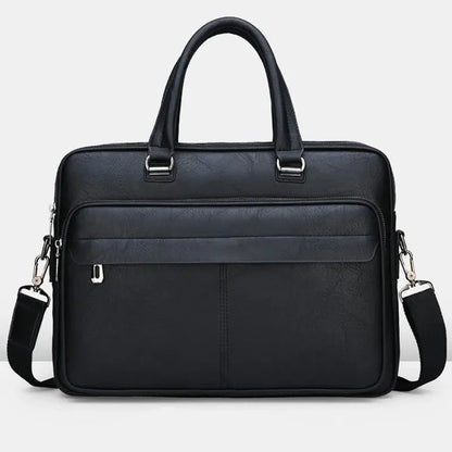 Sacoche Homme Travail Marron, Cartable Cuir Poignées Doubles