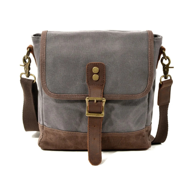 Sac Sacoche Homme Multipoche, Bandoulière Réglable et Poignée