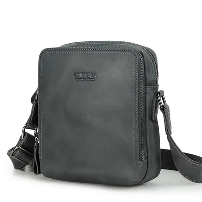 Sacoche Homme Cuir Bandoulière Noire, Sac Besace Multicolore