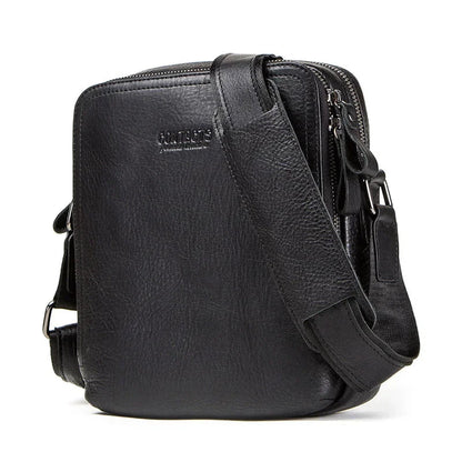 Sacoche Homme Vintage Marron Foncé, Sac Cuir Multipoches