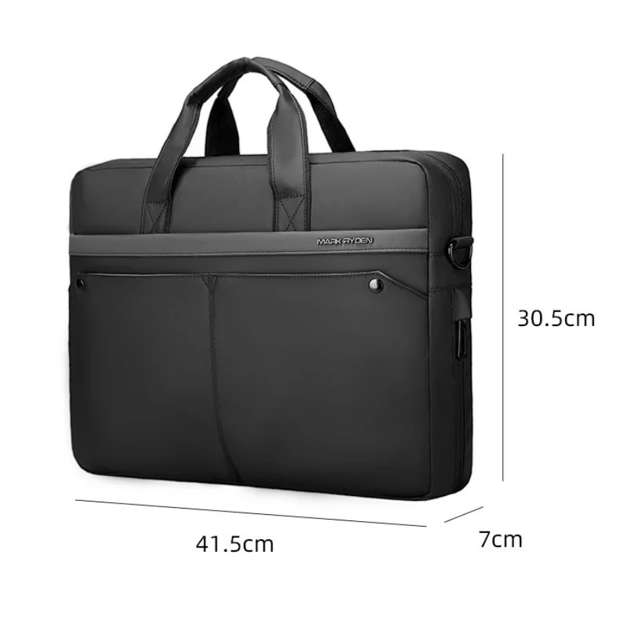 Sacoche Ordinateur pour Homme Noire, Cartable Multi-Tailles