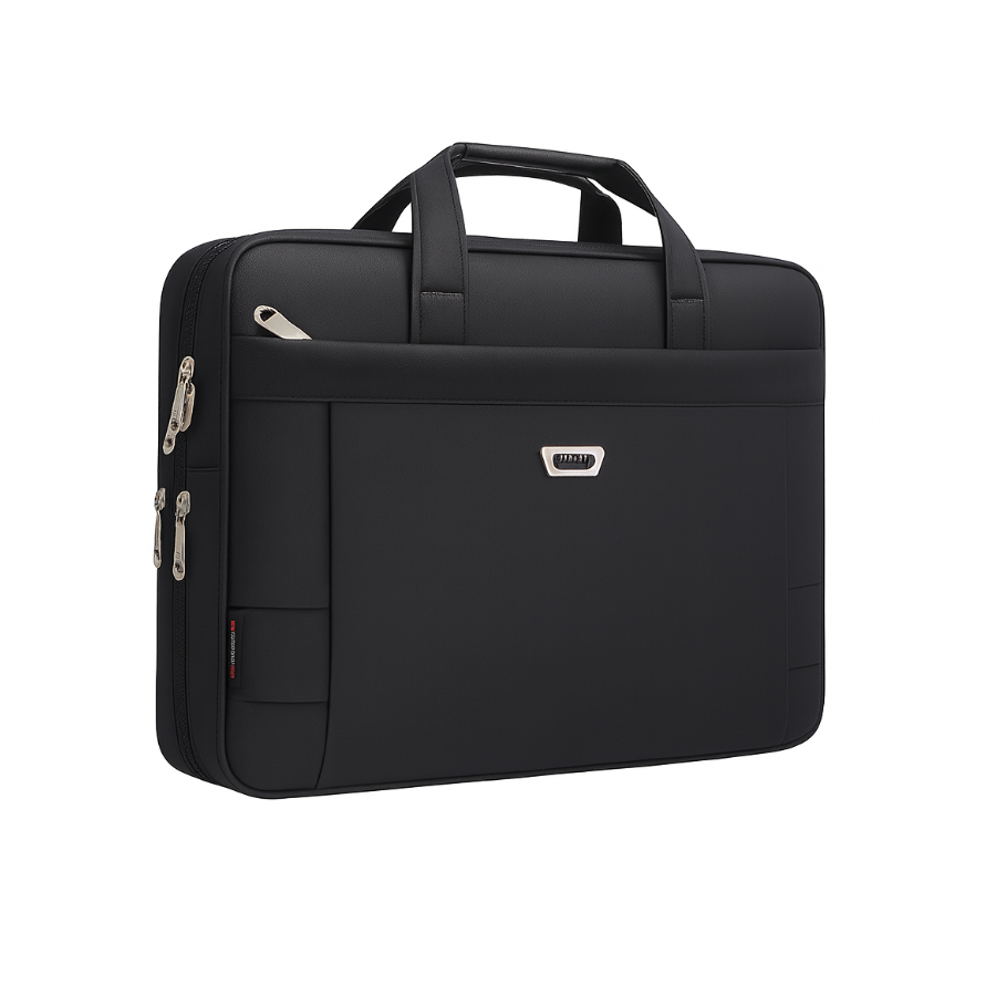 Sacoche Ordinateur pour Homme Noire, Cartable Multi-Tailles