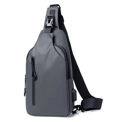 Sacoche Poitrine Homme Luxe Noire, Sac Sling Minimaliste