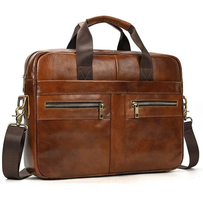 Sacoche Porte Document Homme Marron Foncé, Cartable Cuir