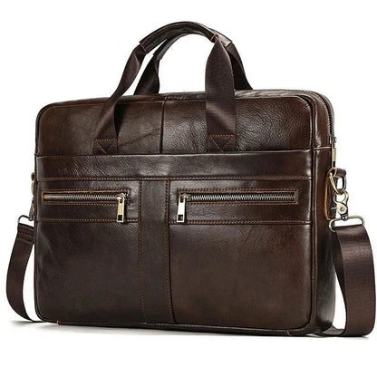 Sacoche Porte Document Homme Marron Foncé, Cartable Cuir
