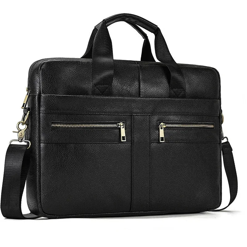 Sacoche Porte Document Homme Marron Foncé, Cartable Cuir