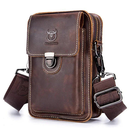Sacoche de Taille Homme Marron - Pochette Ceinture en Cuir